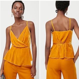 J Crew NEW Mustard Velvet Draped Dress Tank